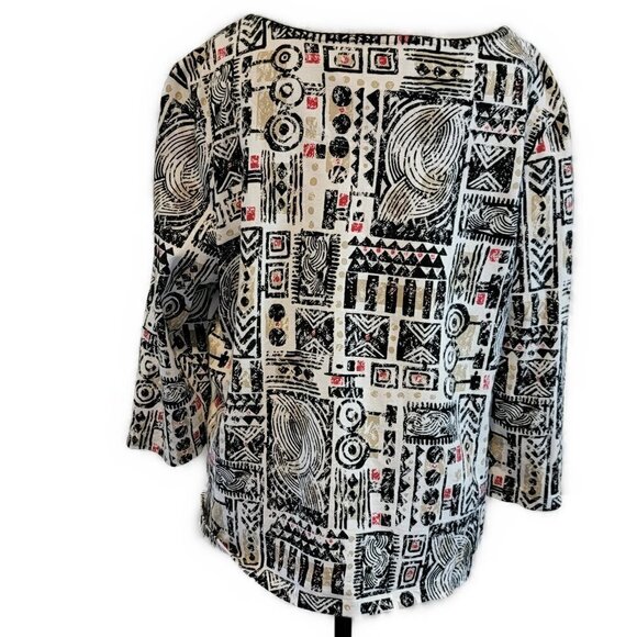 Ruby Rd. graphic print top - sz XL - Picture 2 of 4